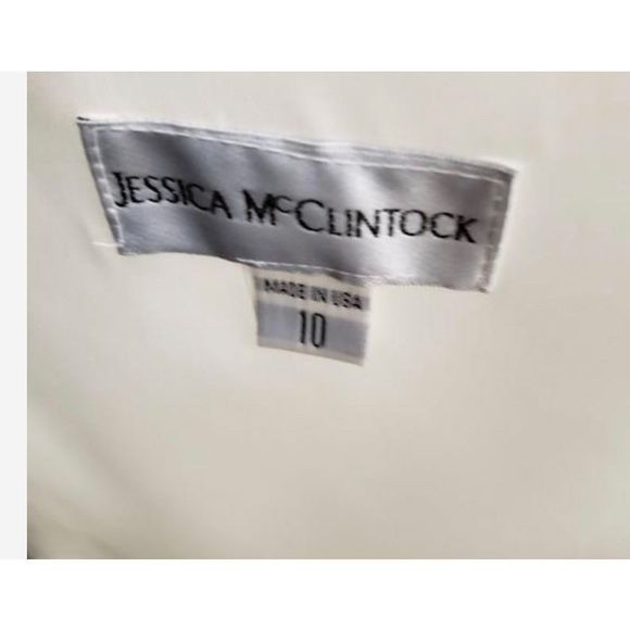 Jessica McClintock sz 10 One Shoulder Wedding Dress - Picture 6 of 6